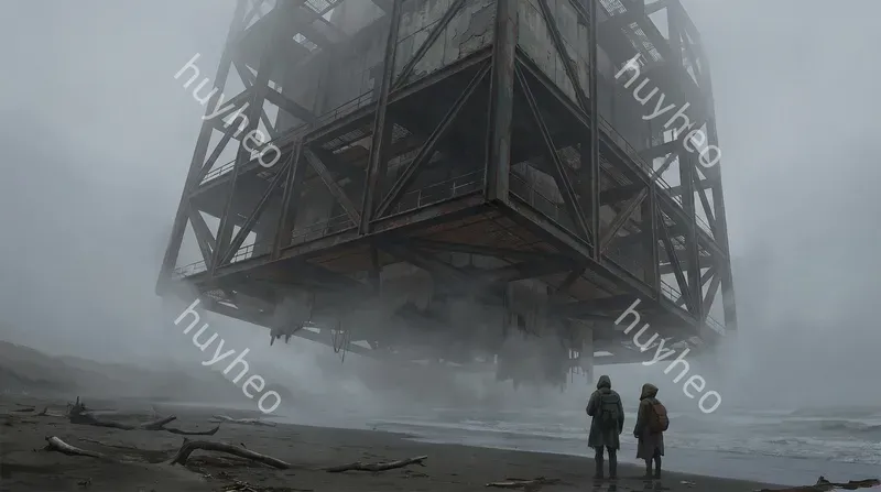 Brutalist Foggy Scifi Concept Art