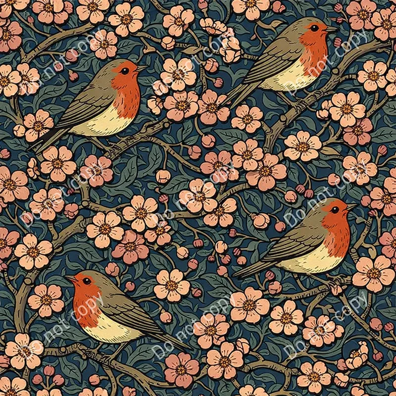Victorian Botanical Seamless Patterns