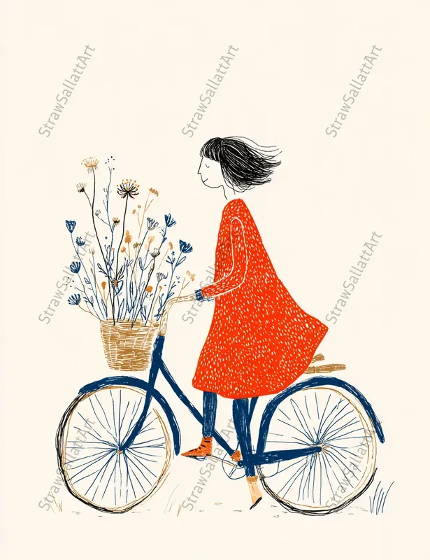 Playful Daily Life Line Art Illustrations