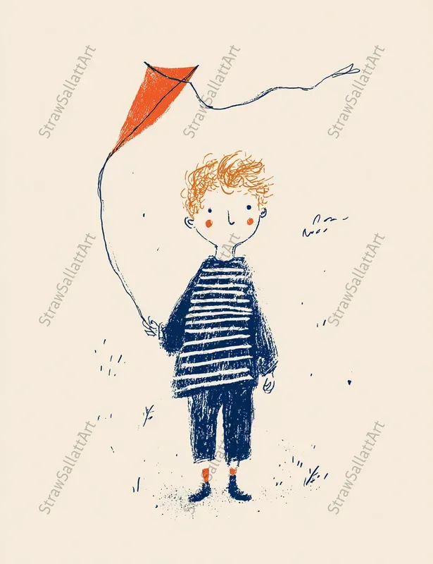 Playful Daily Life Line Art Illustrations