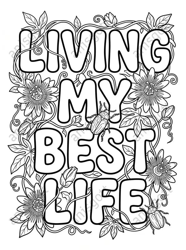 Adult Swear Word Summer Coloring Pages