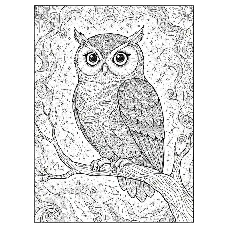 Intricate Adult Coloring Therapy Art