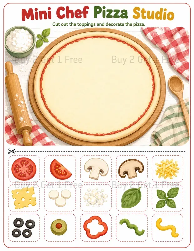 Kids Cut And Paste Decorating Worksheets