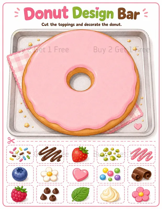 Kids Cut And Paste Decorating Worksheets