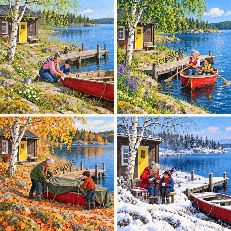 Colorful Seasonal Story Art Prints
