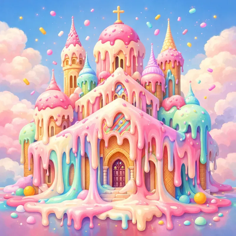 Dripping Surreal Dessert Worlds