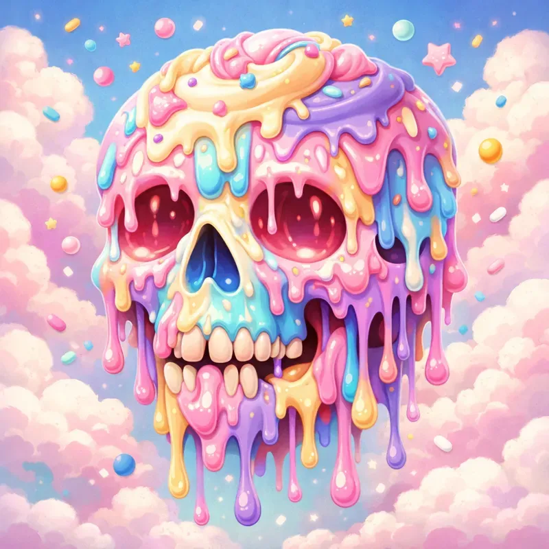 Dripping Surreal Dessert Worlds