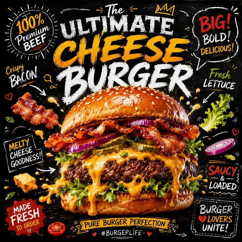 Chalkboard Food Pop Art Sets