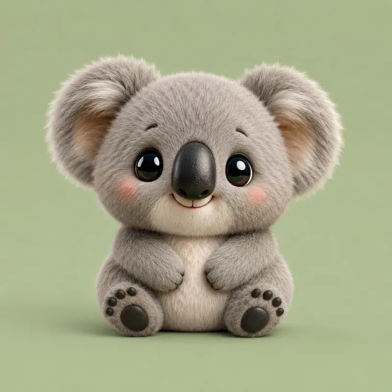 Cute Fluffy Mascot Animals