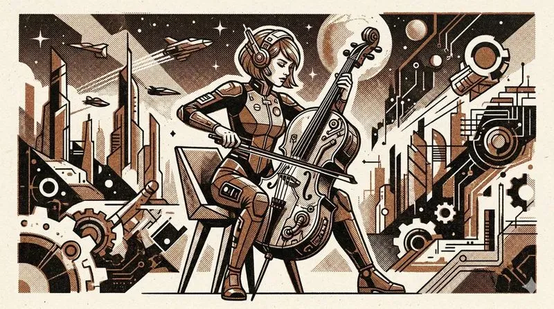 Retrofuturistic Risograph Illustrations