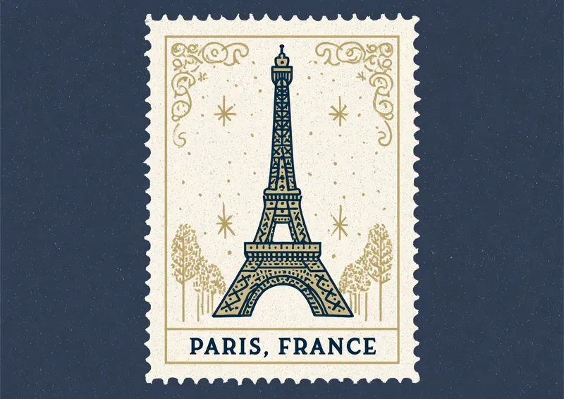 World Landmark Stamp Generator