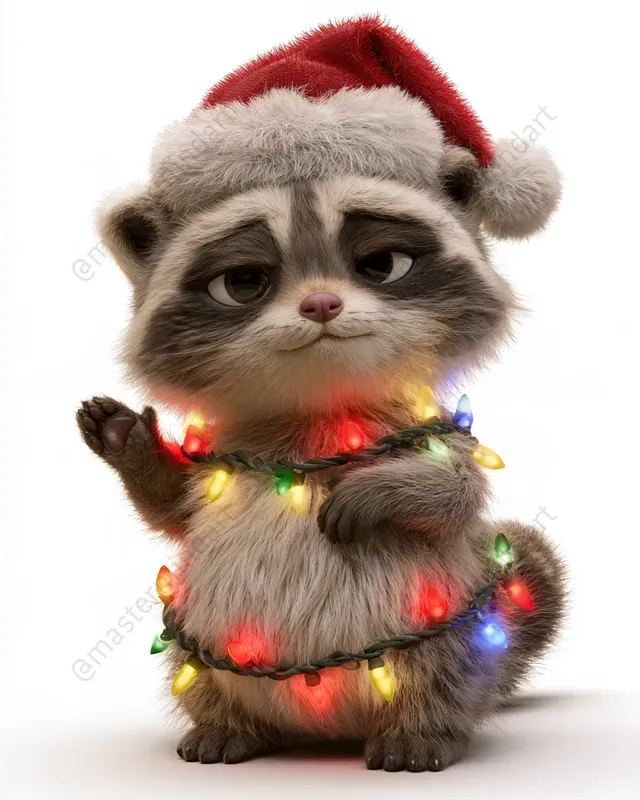3D Christmas Lights Animals