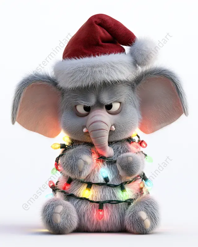 3D Christmas Lights Animals