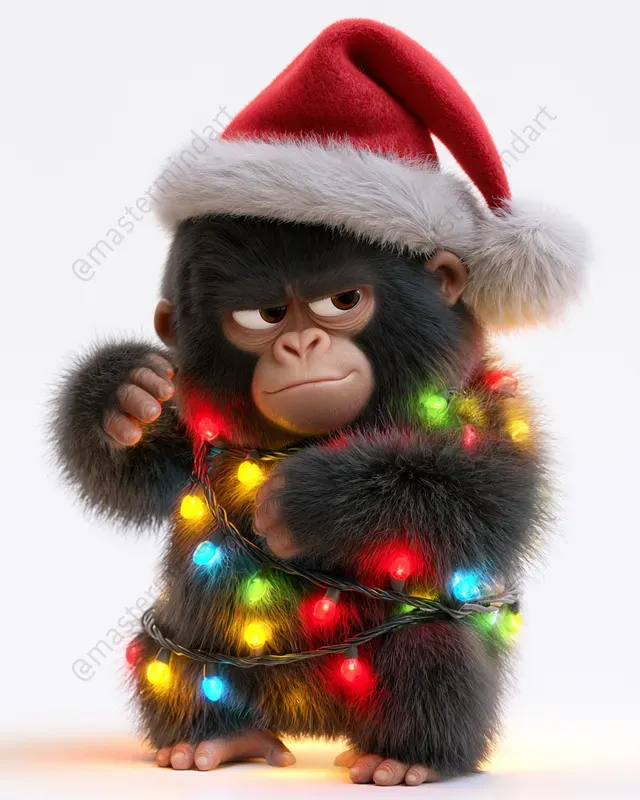 3D Christmas Lights Animals