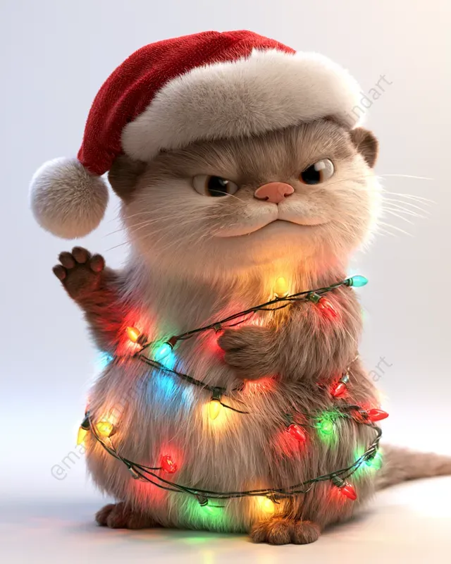 3D Christmas Lights Animals