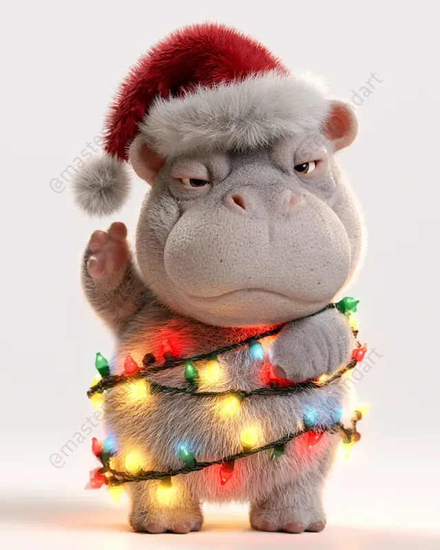 3D Christmas Lights Animals