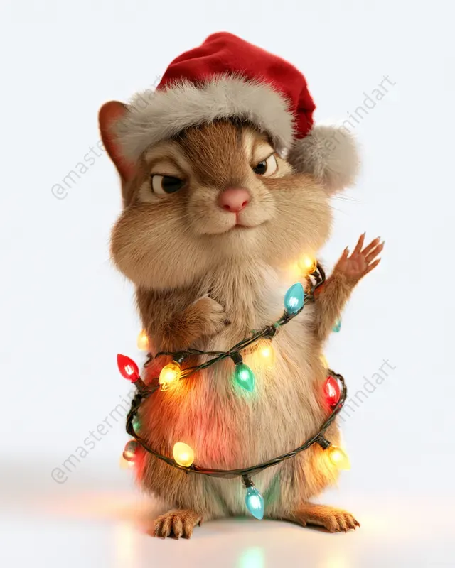 3D Christmas Lights Animals