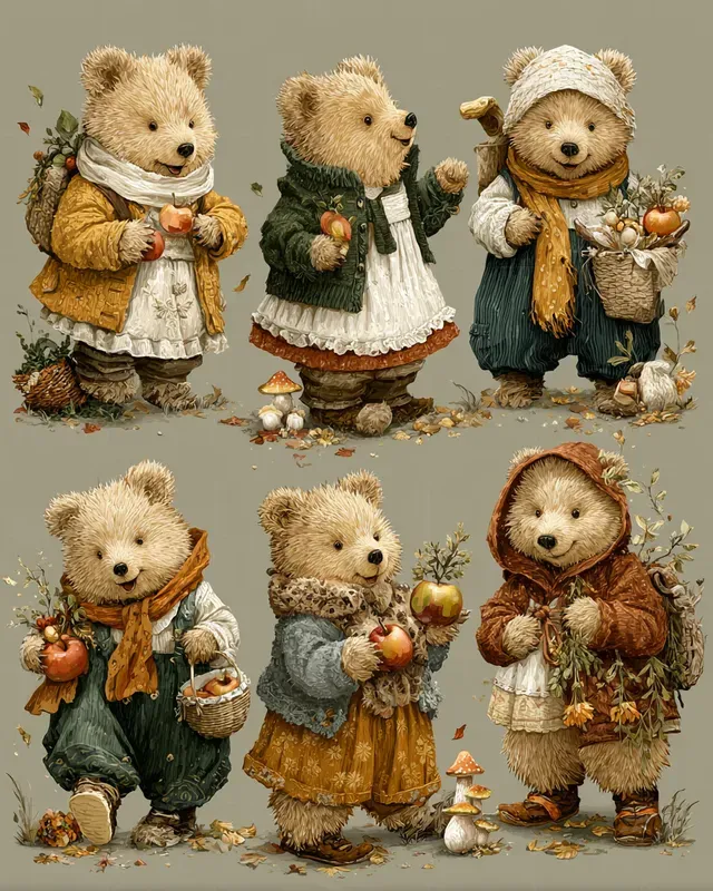 Cute Seasonal Character Sheets