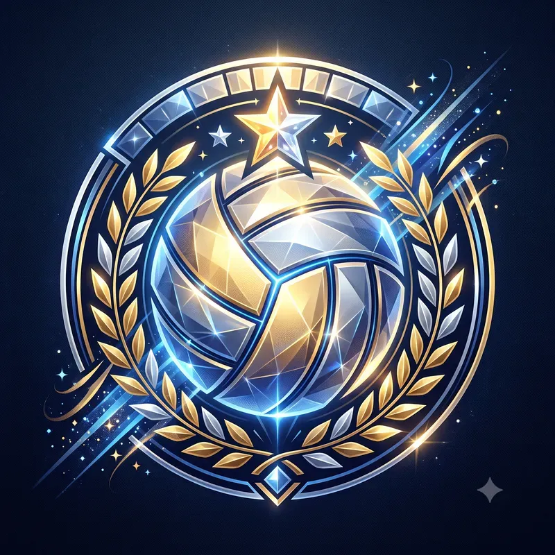 Modern Glowing Athletic Ball Emblems