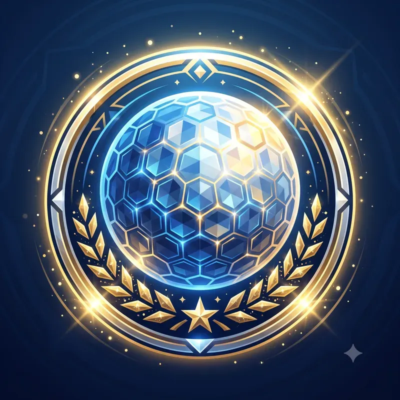 Modern Glowing Athletic Ball Emblems