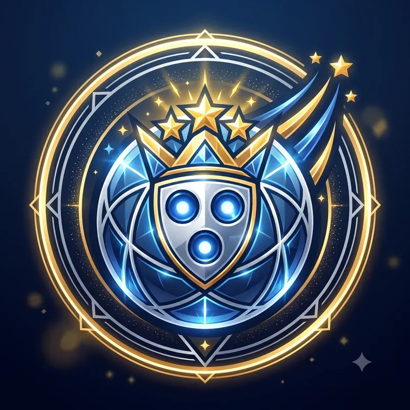 Modern Glowing Athletic Ball Emblems