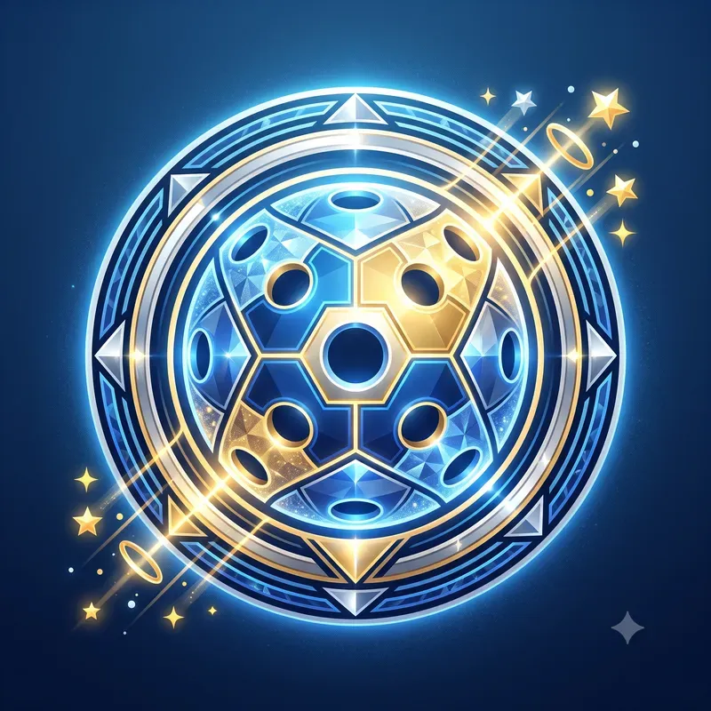 Modern Glowing Athletic Ball Emblems
