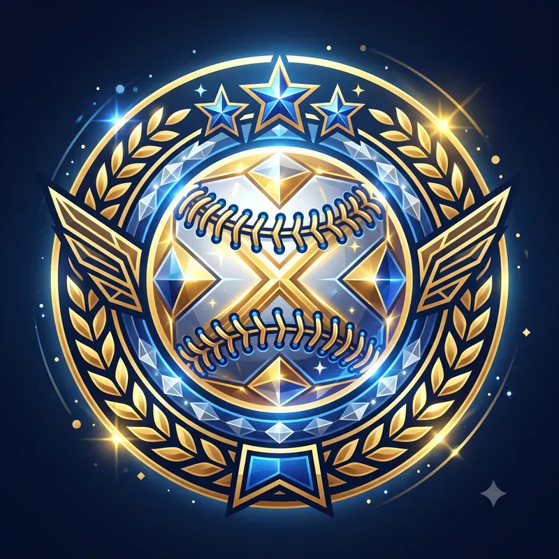 Modern Glowing Athletic Ball Emblems