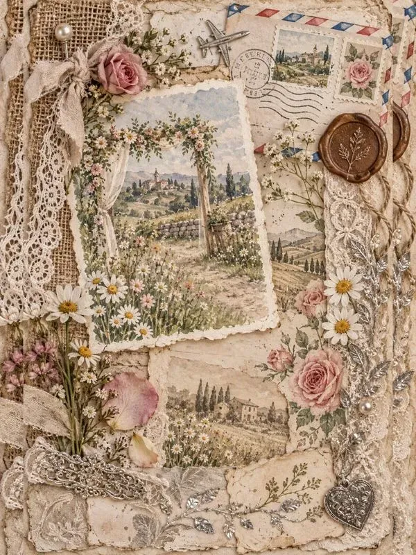 Vintage Wedding Ephemera Page Builders