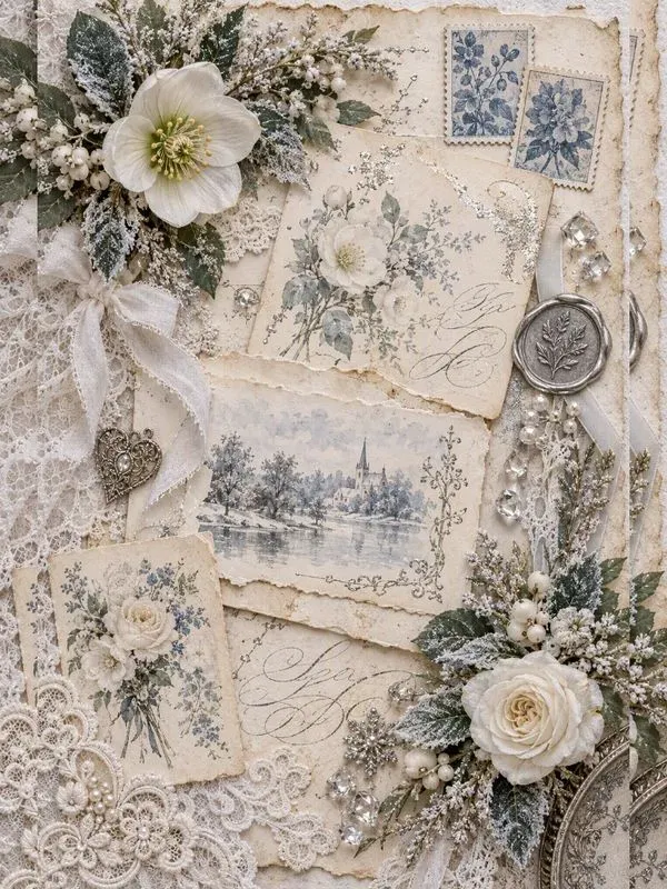 Vintage Wedding Ephemera Page Builders
