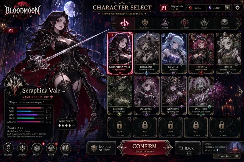 Character Select Screen Generator