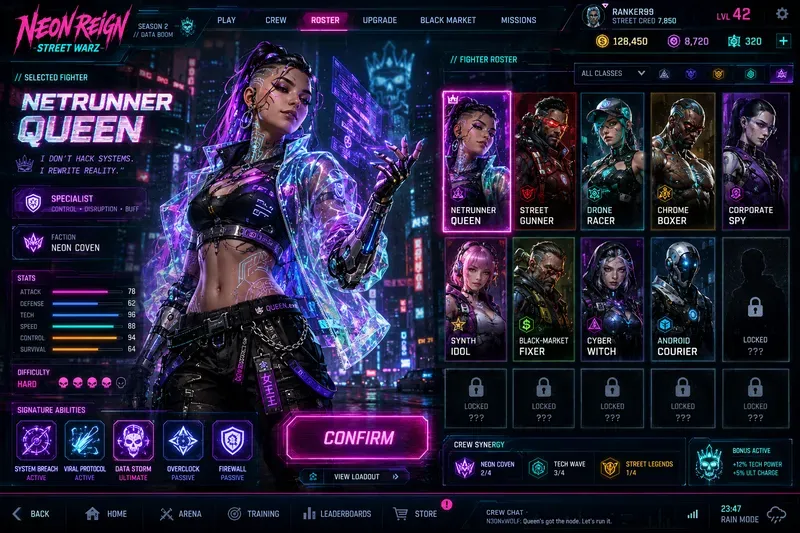 Character Select Screen Generator