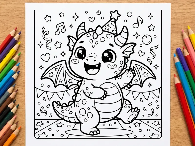 Cute Kawaii Monster Coloring Pages