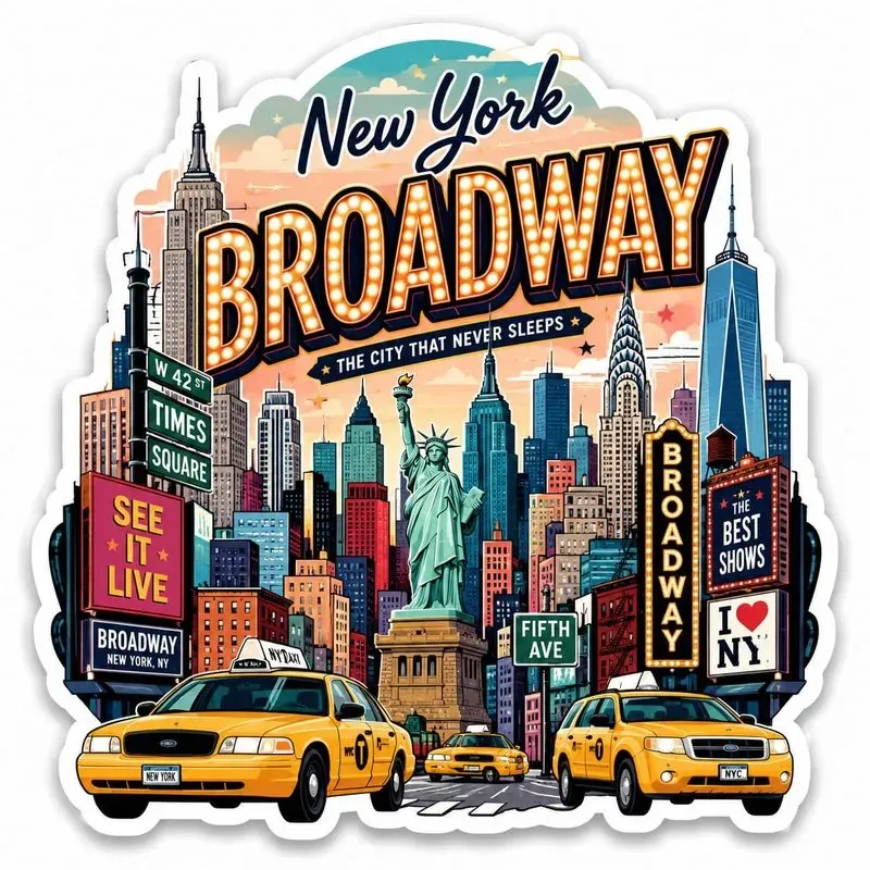 Travel City Sticker Illustrations
