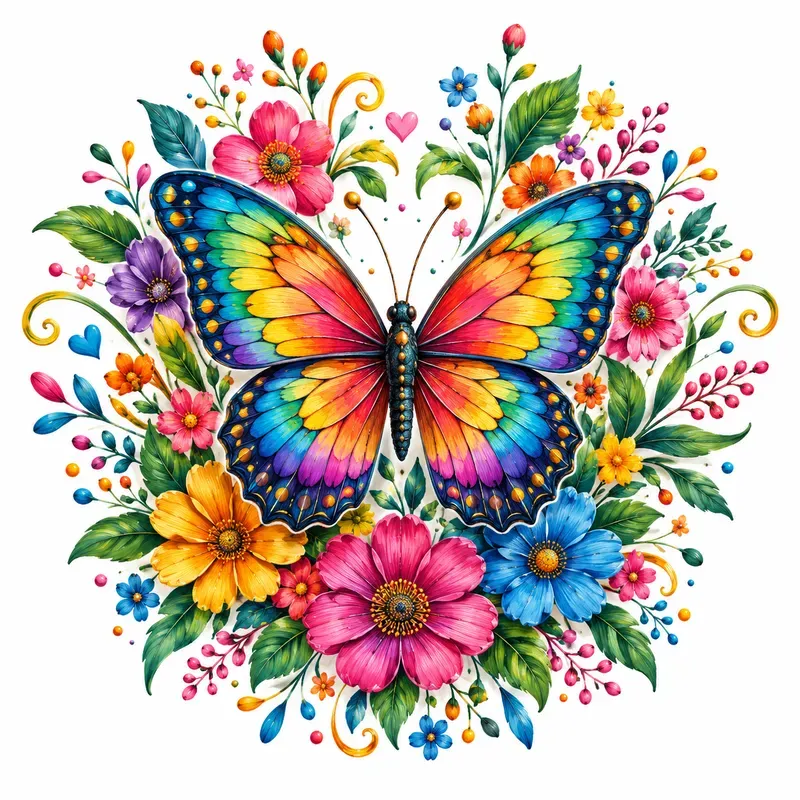 Whimsical Color Burst Clipart