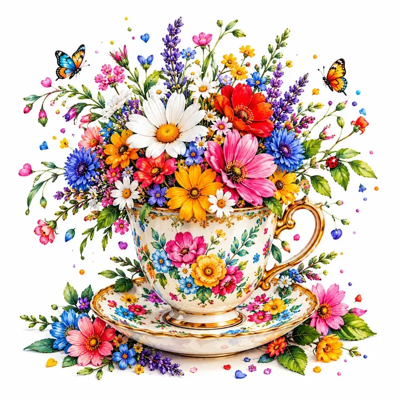Whimsical Color Burst Clipart