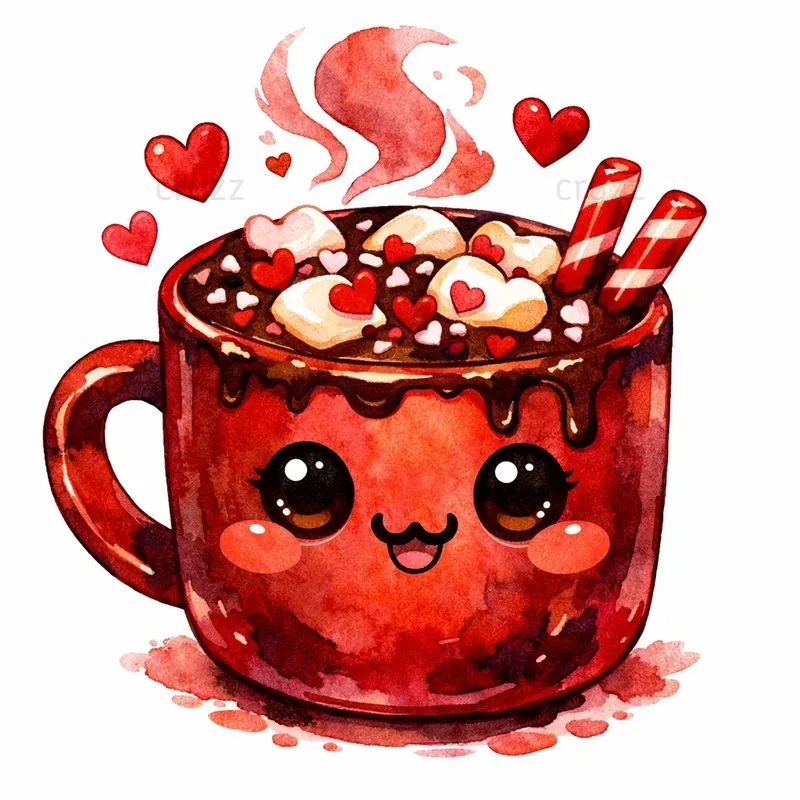 Cute Kawaii Valentine Clipart