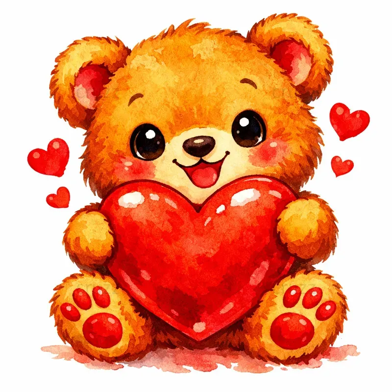 Cute Kawaii Valentine Clipart