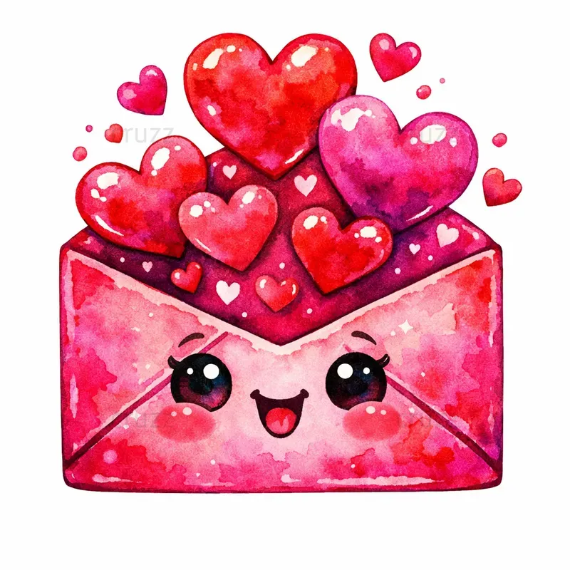 Cute Kawaii Valentine Clipart