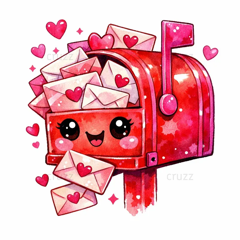 Cute Kawaii Valentine Clipart