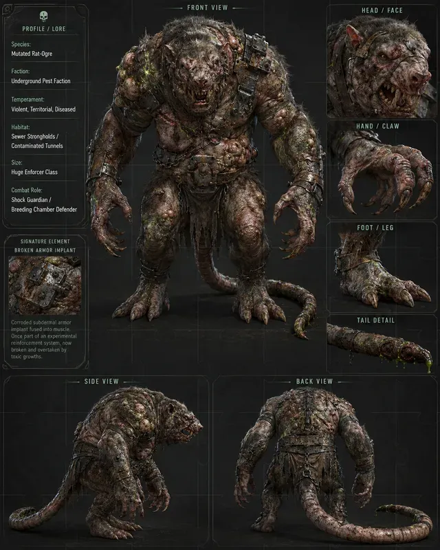 Realistic 3D Game Character Sheets