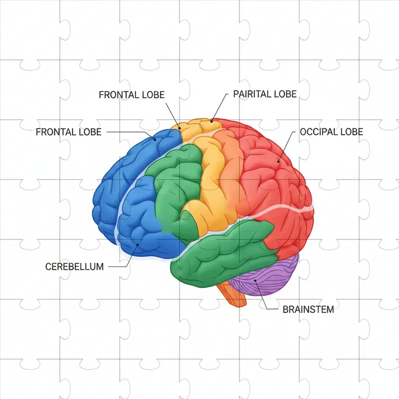 Isometric Brain Model Educational Isometric 3D Illustrations Gemini Image Prompt | PromptBase