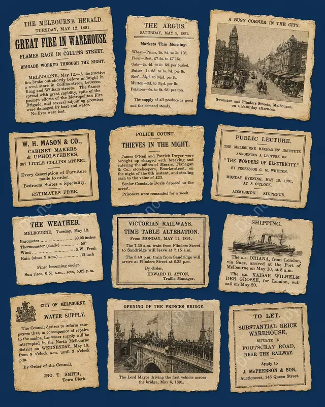 Vintage News Clipping Cutouts