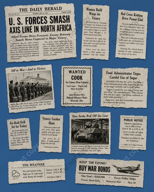 Vintage News Clipping Cutouts