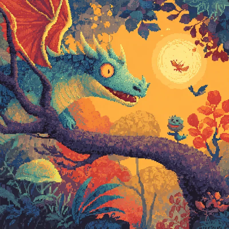 Vibrant Fairytale Pixel Art Paintings