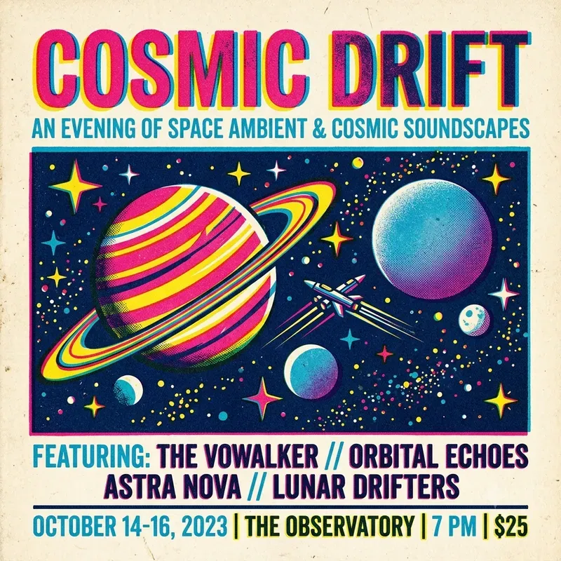 Retro Risograph Concert Posters