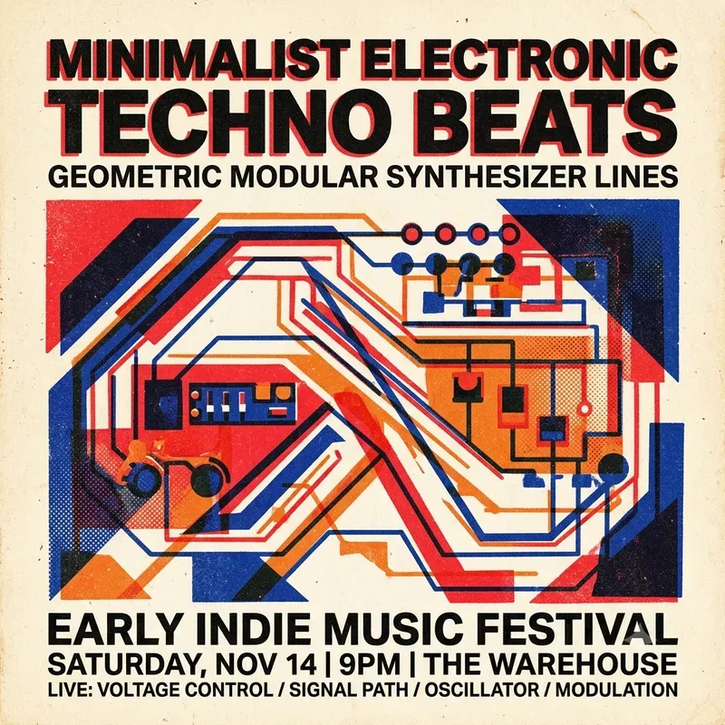 Retro Risograph Concert Posters