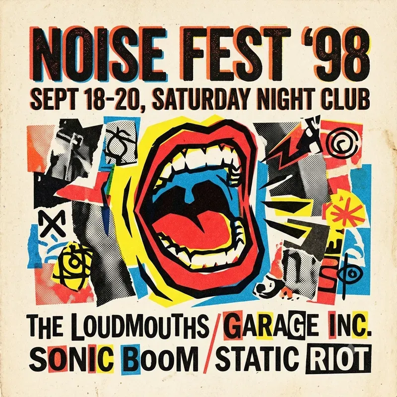 Retro Risograph Concert Posters