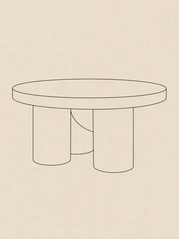Minimalist Line Art Brutalist Furniture