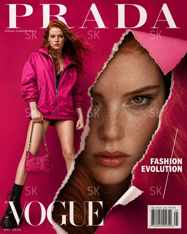 Cinematic Vogue Magazine Torn Covers