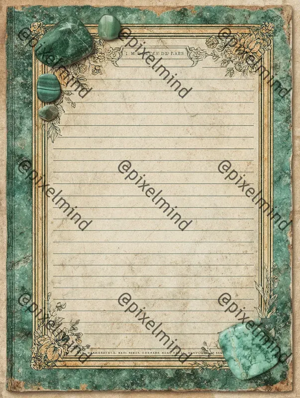 Crystal Corners Vintage Notebook Pages